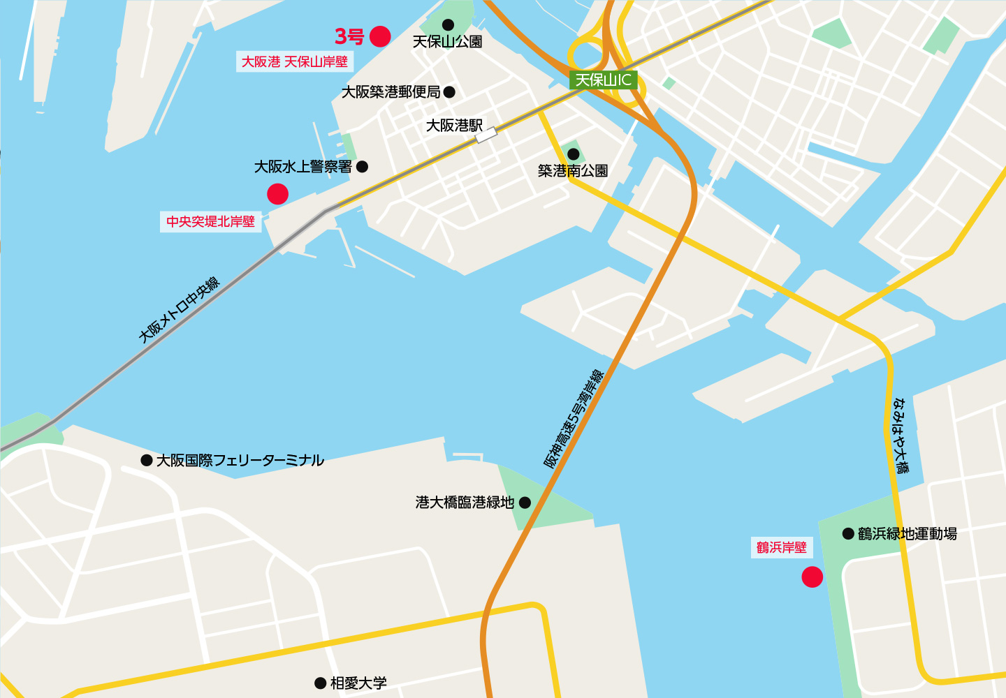 大阪港（岸壁地図）の図