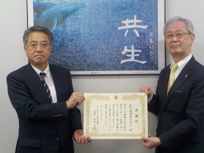 左：鈴与海運 鈴木社長    右：JMETS田島理事長